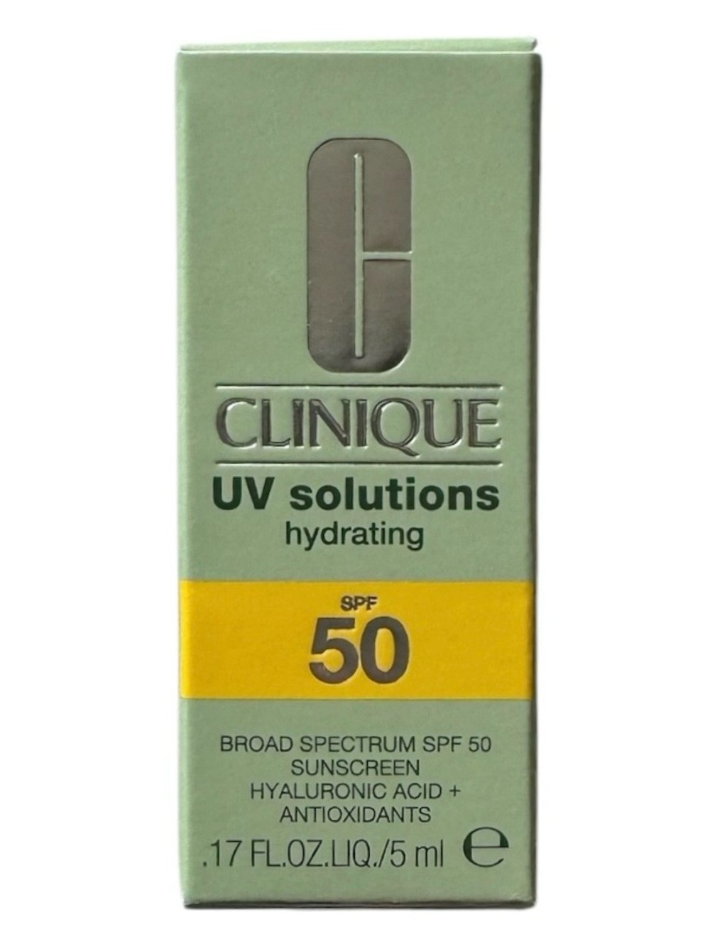 CLINIQUE UV Solutions Hydrating SPF 50 Sunscreen Hyaluronic Acid Antioxidant NEW